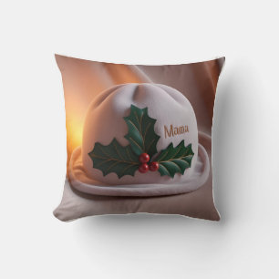 Cozy 3D Baby Hat with Holly & "Mama" Cushion
