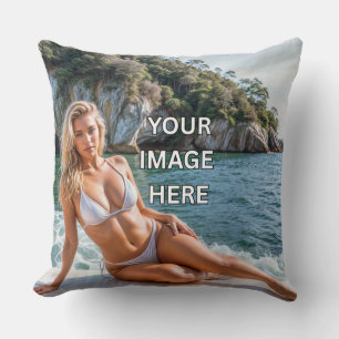 COZY! 🛋️ Add Image or Text Throw Pillow