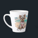 Cozy and Modern Photo and Typography Latte Mug<br><div class="desc">Cozy and Modern Photo and Typography Latte Mug
This cozy and modern design features simple,  aesthetic handwriting. Add a personalized photo of your pet and add their name.</div>