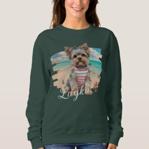Cozy and Modern Photo and Typography Sweatshirt