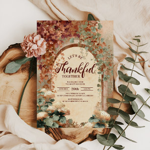 Cozy Autumn Archway Thanksgiving Dinner Invitation