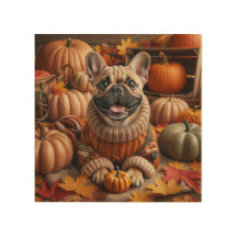 COZY AUTUMN DOG with PUMPKINS