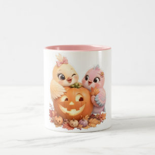 Cozy Bird Friends Halloween Mug