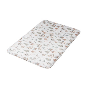 Cozy Boho Christmas Bath Mat