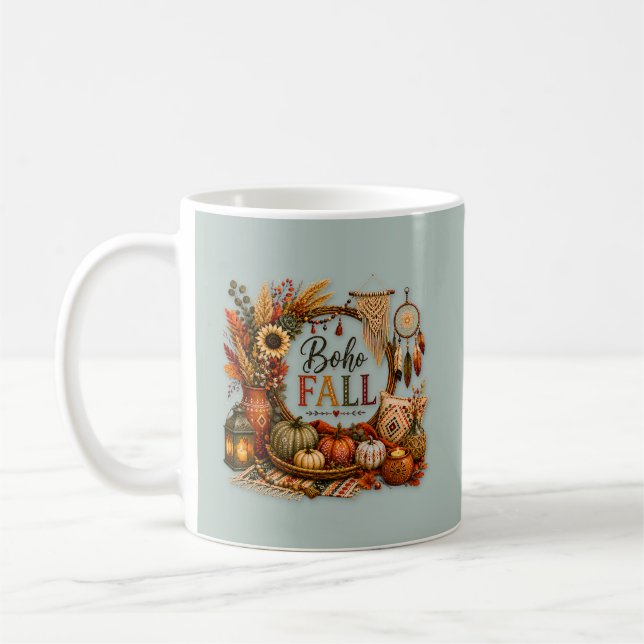 Cozy Boho Fall / Cozy Bohemian Coffee Mug (Left)