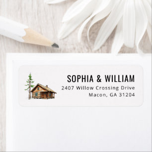 Cozy Brown Hand-Drawn Cabin Illustration