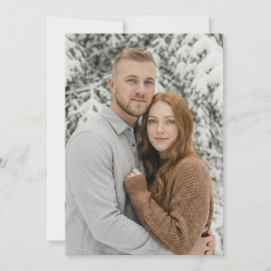 Cozy Brown Romantic Photo Invitation