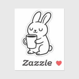 Cozy Bunny Coffee Doodle
