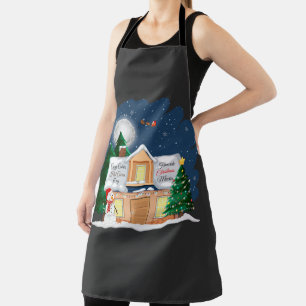 Cozy Cabin Hot Cocoa & Favorite Christmas Movies Apron