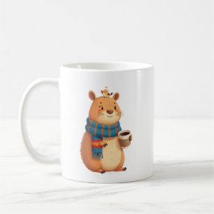Cozy Capybara Coffee Mug   Cute Whimsical Scarf 