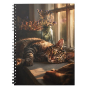 Cozy Cat in Sunlight Spiral Notebook