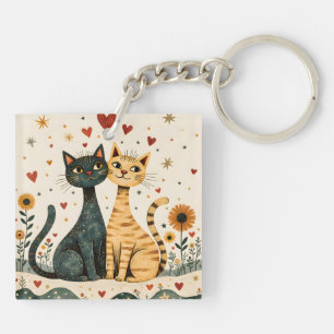 Cozy Cats Key Ring