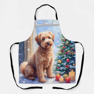 Cozy Christmas Bouvier des Flandres Art Apron