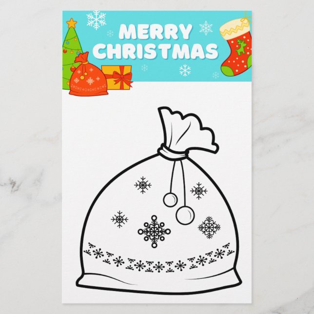  Cozy Christmas  Coloring Page (Back)