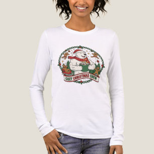 Cozy Christmas Crew – Cute Polar Bear & Gingerbrea Tri-Blend Shirt
