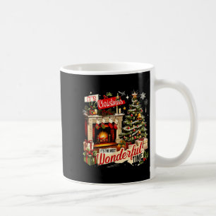 Cozy Christmas Fireplace Tree Holiday Winter Decor Coffee Mug