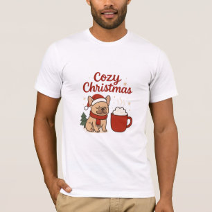 Cozy Christmas French Bulldog – Cute Holiday Dog & T-Shirt