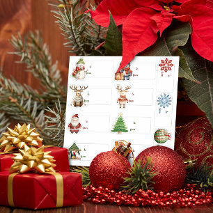 Cozy Christmas Gift Tags Watercolor 11 pc Set