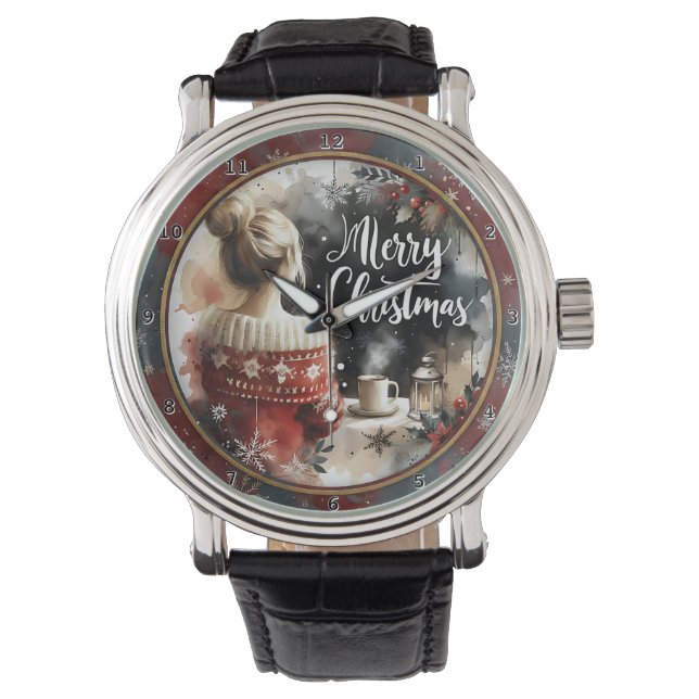 Cozy Christmas Girl Sweater Watch (Front)