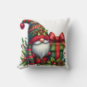 Cozy Christmas Gnome Art – Festive Holiday Cushion