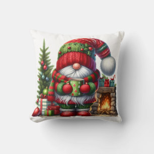 Cozy Christmas Gnome Art – Festive Holiday Cushion