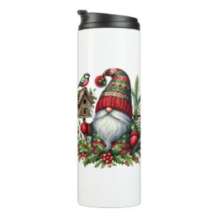 Cozy Christmas Gnome Art – Festive Holiday Thermal Tumbler