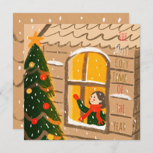 Cozy Christmas Greeting  Card