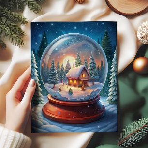 Cozy Christmas scene wreath rustic tissue paper