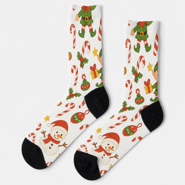 Cozy Christmas Socks | Festive Holiday Socks  (Left)