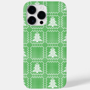 Cozy Christmas tree ugly sweater checkered pattern Case-Mate iPhone 14 Pro Max Case