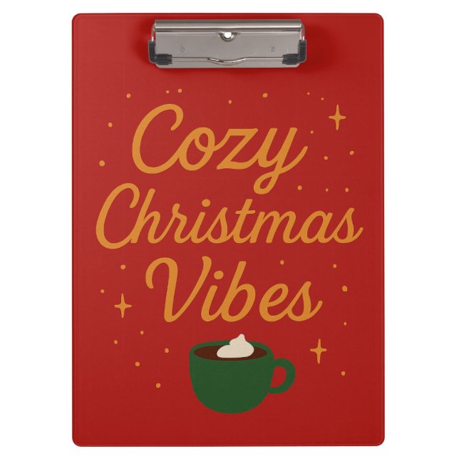 Cozy Christmas Vibes Clipboard (Front)