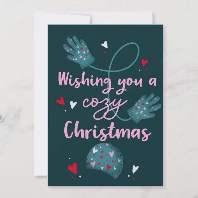 Cozy Christmas Wishes Card (Front)