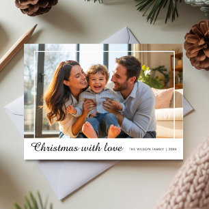 Cozy Christmas With Love Custom Family Card
