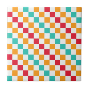 Cozy classroom diagonal checkerboard pattern tile