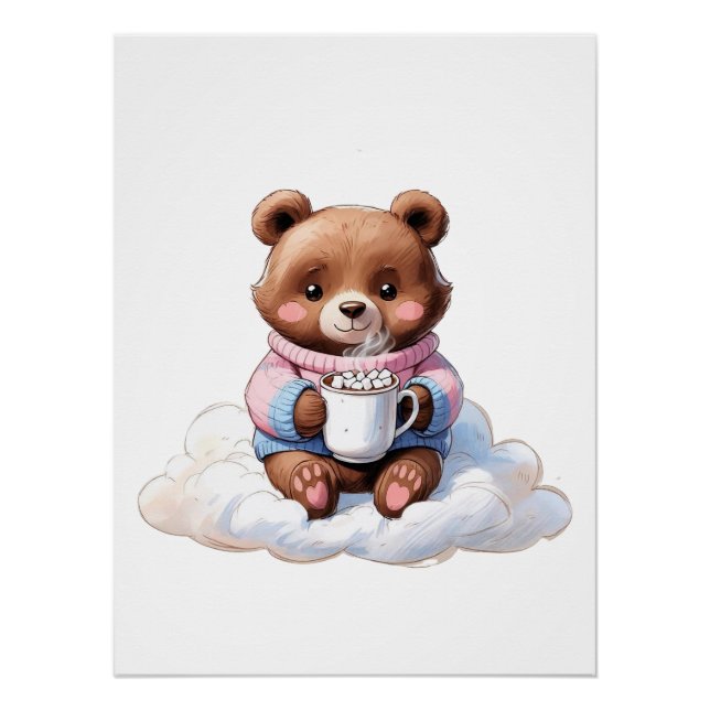 Cozy Cloud Bear Poster (Front)