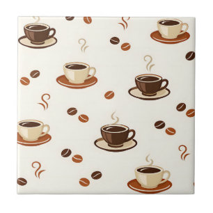 Cozy Coffee Cups Seamless Pattern Tile