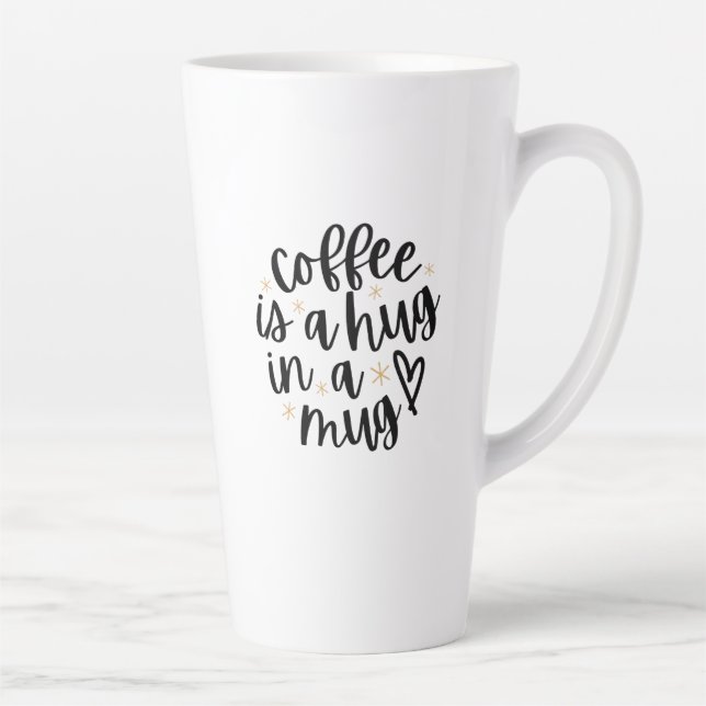 Cozy Coffee Quote Latte Mug (Right)