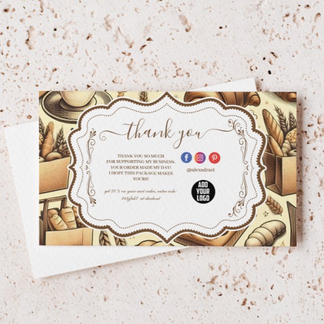 Cozy Cottage Baking Thank You Card (Creator Uploaded)