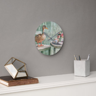 Cozy Cottagecore Duck and Teacup Wall Clock