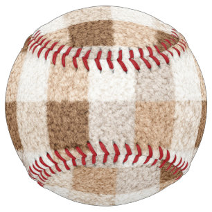 Cozy Cream Brown Stripes Softball