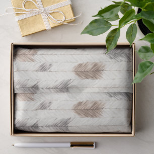Cozy Cream Feathers Christmas Tissue Paper