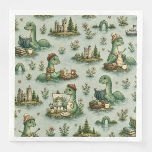Cozy Cryptids Nessie Loch Ness Monster hobbies  Napkin