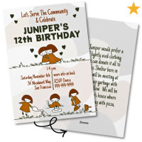 Cozy Cute Community Service Tween Birthday