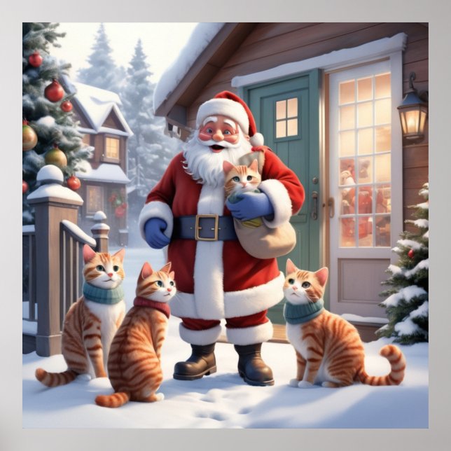 Cozy Doorstep Greeting Poster (Front)