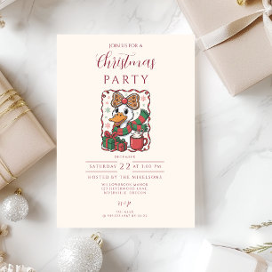 Cozy Duck Christmas Invitation