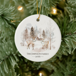 Cozy Elegant Family Christmas Ornament