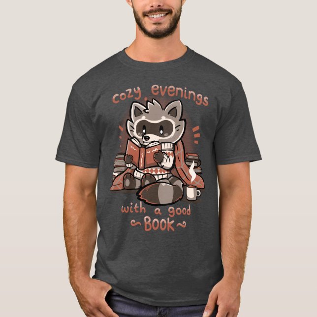 Cozy Evenings with a Good Book T-Shirt (Front)
