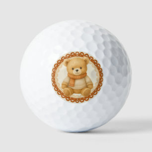 Cozy Fall Baby Shower Neutral Cream & orange Golf Balls