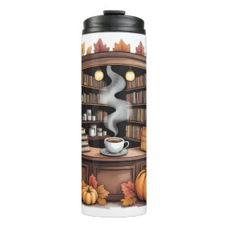 Cozy Fall Library Coffee Bouteilles isothermes   Thermal Tumbler