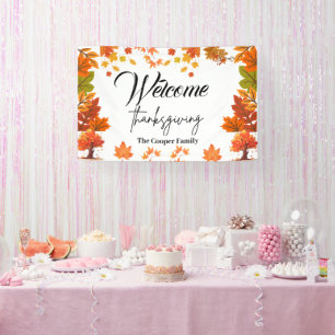 Cozy Fall Thanksgiving Dinner Party Banner